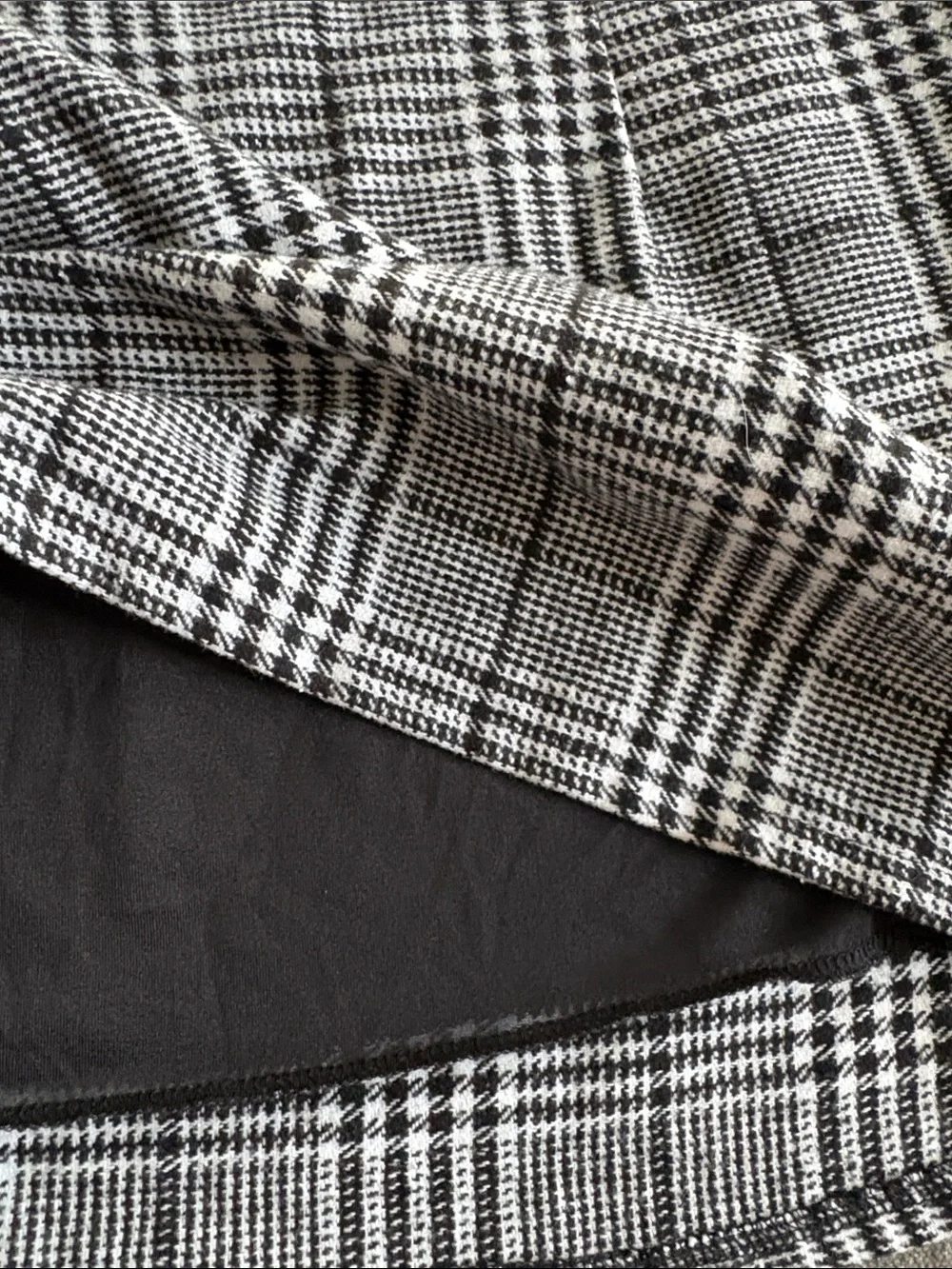 Dark Academia Plaid Mini Skirt, Preppy Checkered Cotton Skirt - Size L